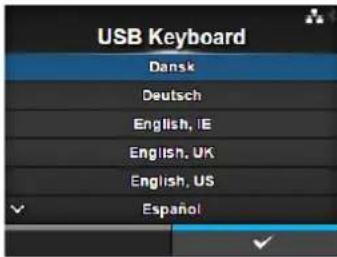 USB Keyboard Dansk Deutsch English, IE English, UK English, US Español