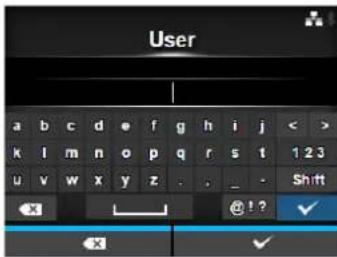 User a b c d e f g h i j < > k l m n o p q r s t 1 2 3 u v w x y z . . _ - Shift x @ ! ? ✓