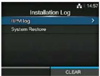 Installation Log RPM log System Restore CLEAR