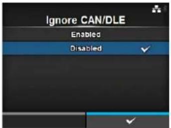Ignore CAN/DLE Enabled Disabled