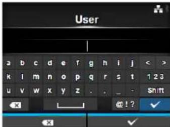 User a b c d e f g h i j < > k l m n o p q r s t 123 u v w x y z . . _ - Shift × @ ! ? × ✓