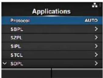 Applications Protocol AUTO SBPL > SZPL > SIPL > STCL > SDPL >