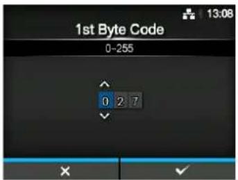 1st Byte Code 0-255 0 2 7