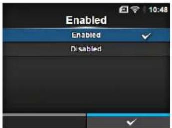 Enabled Enabled ✓ Disabled ✓