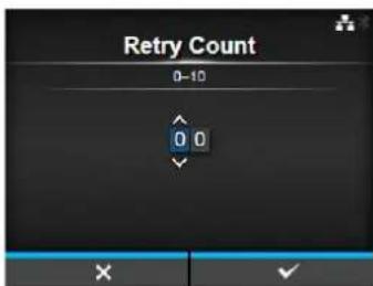 Retry Count 0-10 0 0