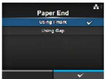 Paper End Using I-mark Using Gap