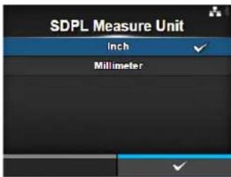 SDPL Measure Unit Inch Millimeter