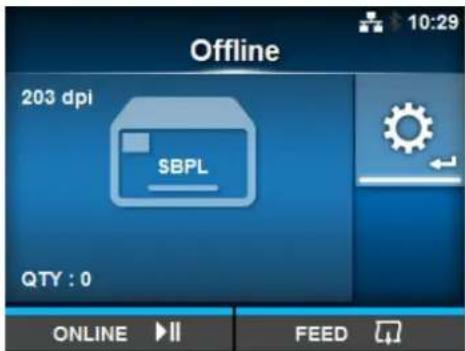 Offline 203 dpi SBPL QTY : 0 ONLINE ▶ II FEED