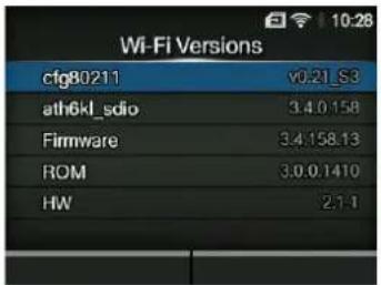 Wi-Fi Versions cfg80211 v0.21_S3 ath6kl_sdio 3.4.0.158 Firmware 3.4.158.13 ROM 3.0.0.1410 HW 2.1.1
