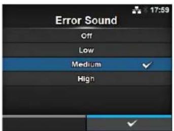 Error Sound Off Low Medium High