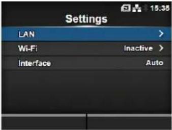SATO CL608NX - Interface Menu - 3