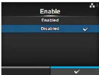 Enable Enabled Disabled