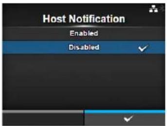 Host Notification Enabled Disabled