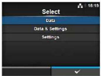 Select Data Data & Settings Settings