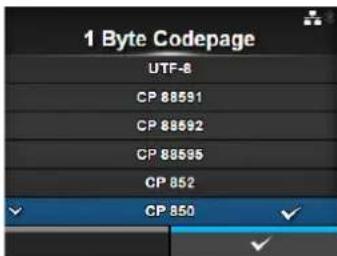 1 Byte Codepage UTF-8 CP 88591 CP 88592 CP 88595 CP 852 CP 850