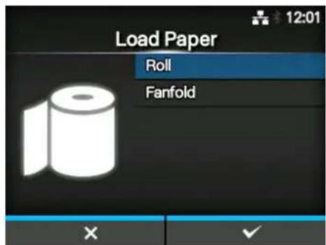 Load Paper Roll Fanfold