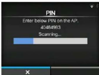 PIN Enter below PIN on the AP. 40484983 Scanning...