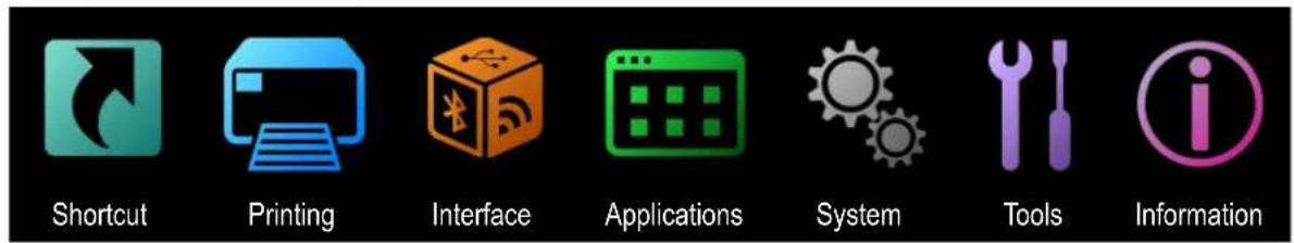 Shortcut Printing Interface Applications System Tools Information