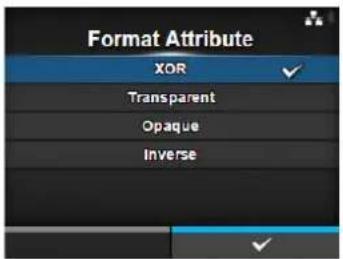 Format Attribute XOR Transparent Opaque Inverse