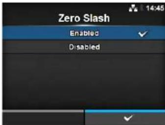 Zero Slash Enabled ✓ Disabled ✓