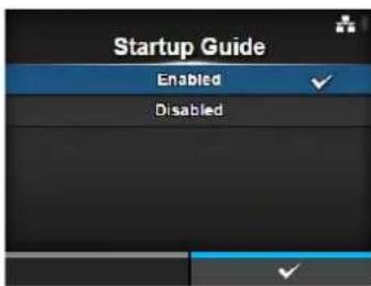 Startup Guide Enabled Disabled