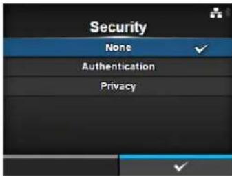 Security None Authentication Privacy