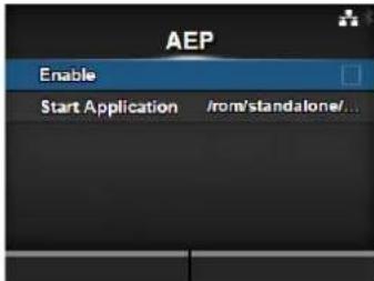 AEP Enable Start Application /rom/standalone/