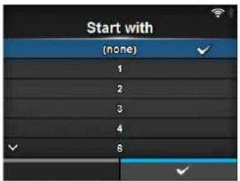 Start with (none) 1 2 3 4 6