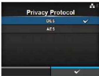 Privacy Protocol DES AES