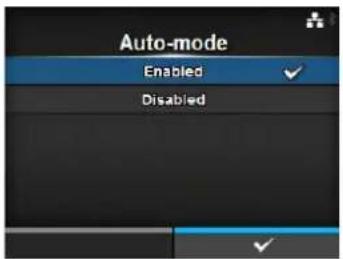 Auto-mode Enabled Disabled