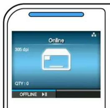 Online 305 dpi QTY : 0 OFFLINE >II