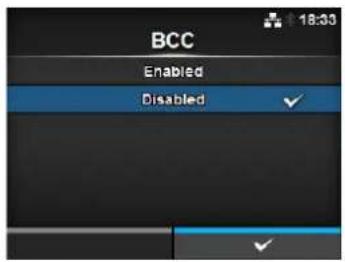 BCC Enabled Disabled