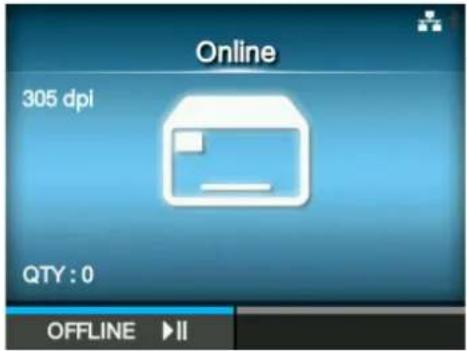 Online 305 dpi QTY : 0 OFFLINE ▶II