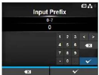 Input Prefix 0-7 0 1 2 3 < > 4 5 6 7 8 9 - 0 - ✓