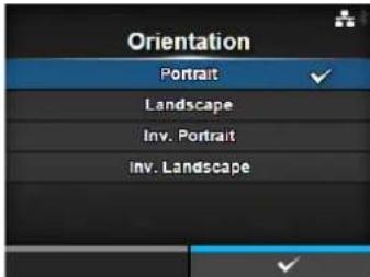 Orientation Portrait Landscape Inv. Portrait Inv. Landscape