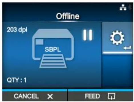 Offline 203 dpi SBPL QTY: 1 CANCEL × FEED
