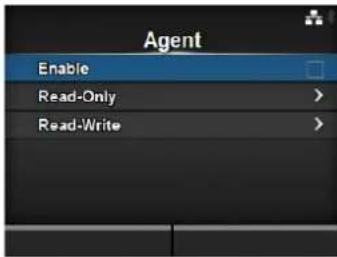 Agent Enable Read-Only > Read-Write >