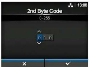 2nd Byte Code 0-255 0 1 0 × ✓