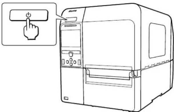 Diagram of a medical or laboratory device with a hand pressing a button, labeled in Chinese.