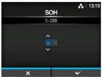 SOH 0-255 0 1 × ✓
