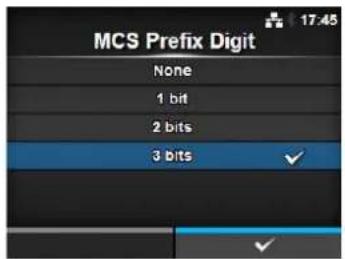MCS Prefix Digit None 1 bit 2 bits 3 bits ✓