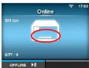 Online 203 dpi QTY : 0 OFFLINE ▶II