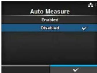 Auto Measure Enabled Disabled