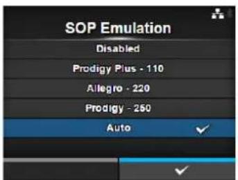 SOP Emulation Disabled Prodigy Plus - 110 Allegro - 220 Prodigy - 250 Auto