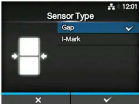 Sensor Type Gap I-Mark