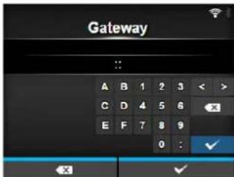 Gateway A B 1 2 3 < > C D 4 5 6 × E F 7 8 9 0 : √