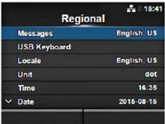 SATO CL608NX - System Menu - 2