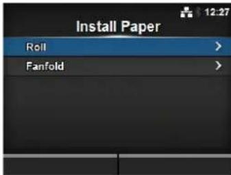 Install Paper Roll > Fanfold >