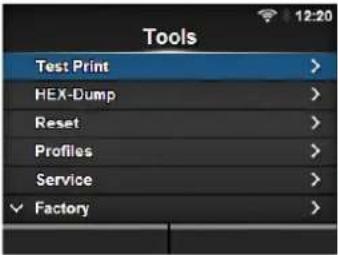 SATO CL608NX - Tools Menu - 1
