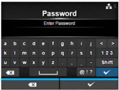 Password Enter Password a b c d e f g h i j < > k l m n o p q r s t 123 u v w x y z . , _ - Shift X @ ! ? X ✓